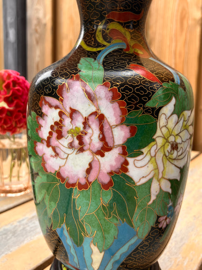 Lampenvoet cloissoné-vaas (rechts)