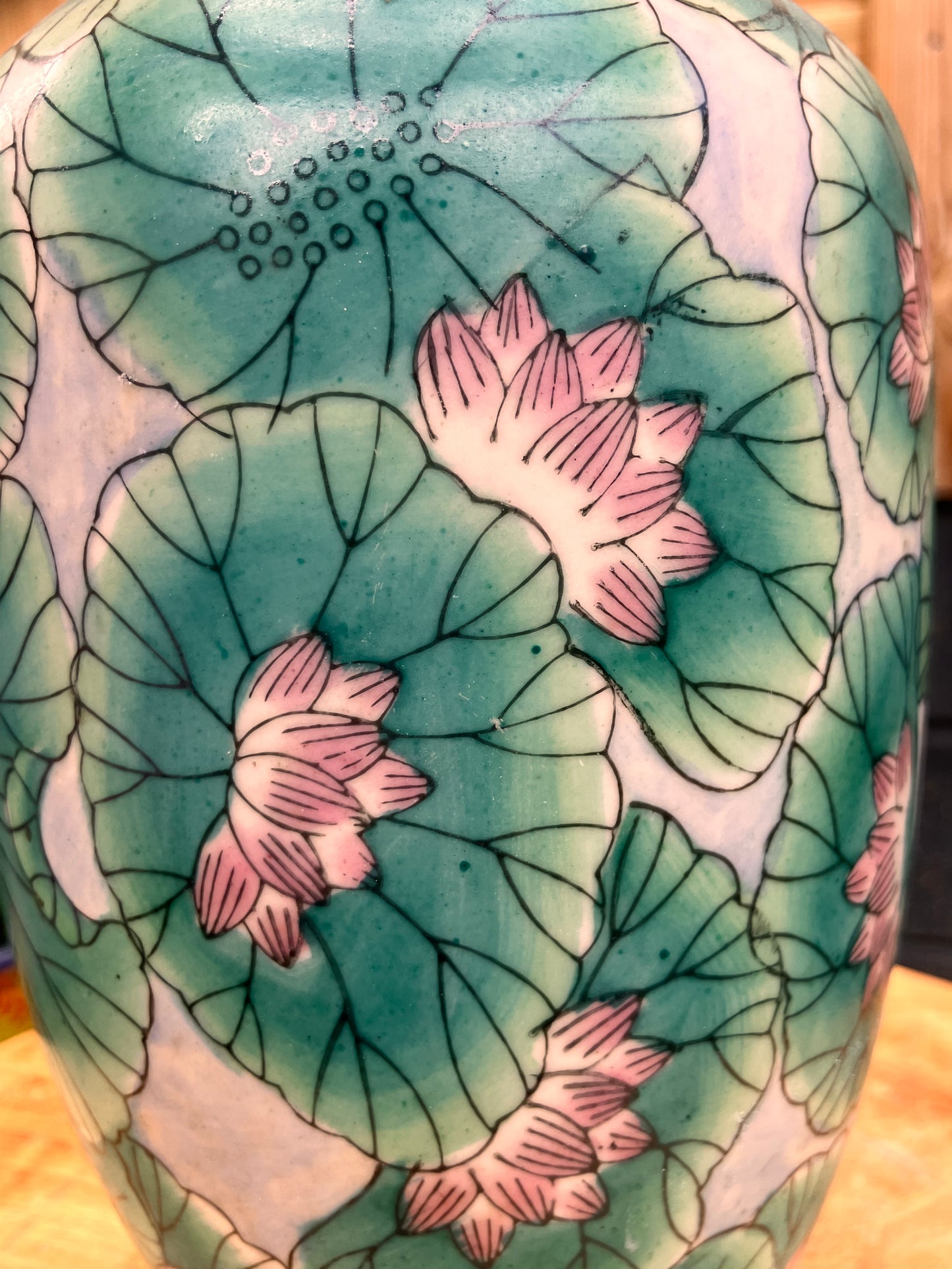 Turquoise lampenvoet