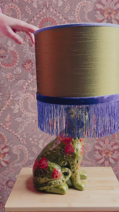 Handgeschilderde luipaardlampenvoet