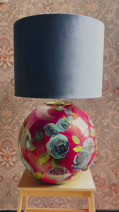 Grote handgeschilderde lampenvoet