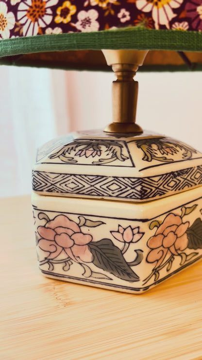 Lampenvoet van porseleinen dekselbakje