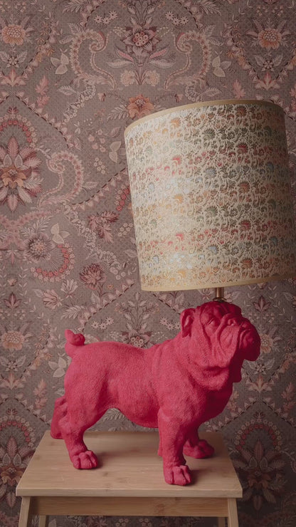 Lampenvoet hond fuchsia