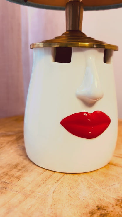 Lampenvoet van porseleinen gezicht